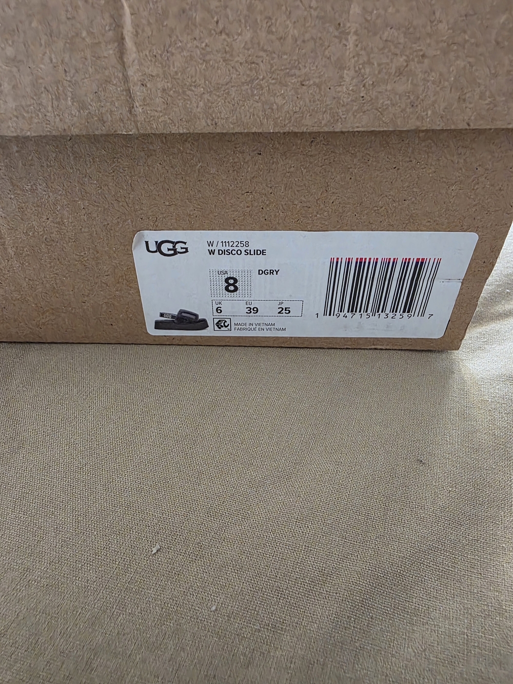 UGG Women's Charcoal Fluff Slide — Plush Shearling Strap - Picture 4 of 9